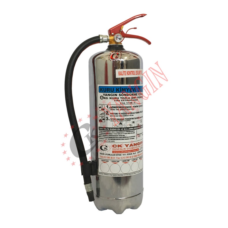 6 KG ABC KURU KİMYEVİ TOZLU YANGIN SÖNDÜRME CİHAZI - METAL