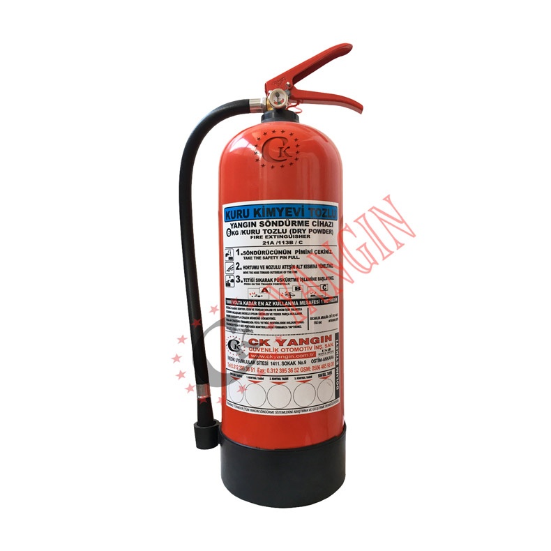 6 KG ABC KURU KİMYEVİ TOZLU YANGIN SÖNDÜRME CİHAZI